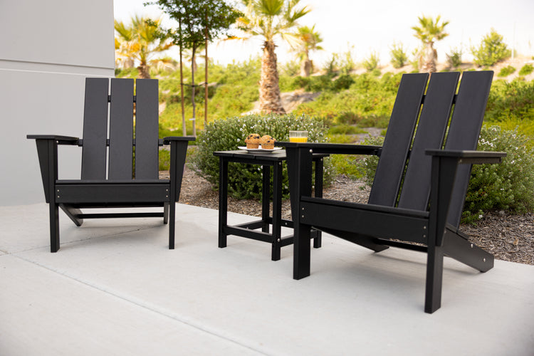 Arcadius Outdoor Patio Adirondack Chair and Table Set