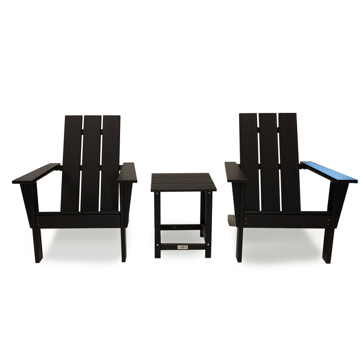 Arcadius Outdoor Patio Adirondack Chair and Table Set