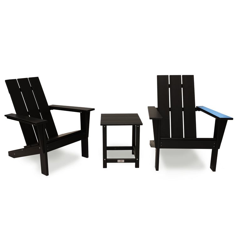 Arcadius Outdoor Patio Adirondack Chair and Table Set