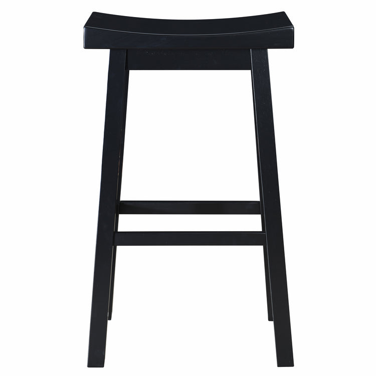 Lakey Solid Wood Saddle Barstool (Set of 2)