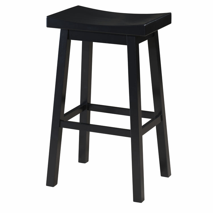 Lakey Solid Wood Saddle Barstool (Set of 2)