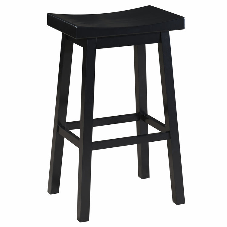 Lakey Solid Wood Saddle Barstool (Set of 2)