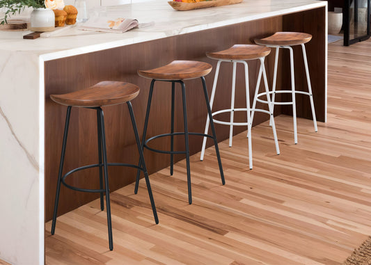 Milan Barstool with Solid Wood Finish (Set of 2)