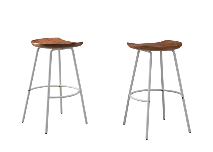 Milan Barstool with Solid Wood Finish (Set of 2)