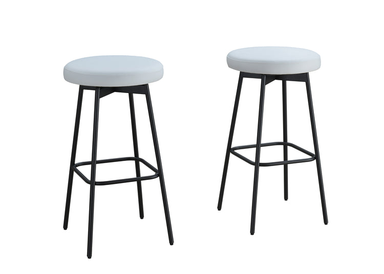 Doherty  Swivel Barstool with Upholstered Seat (Set of 2)