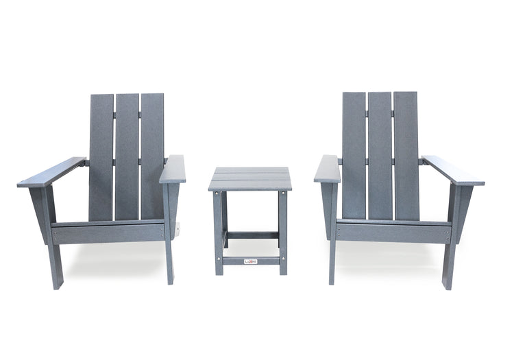 Arcadius Outdoor Patio Adirondack Chair and Table Set