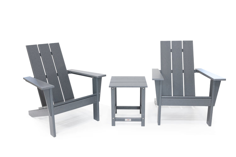 Arcadius Outdoor Patio Adirondack Chair and Table Set