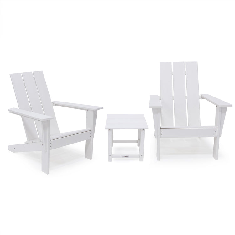 Arcadius Outdoor Patio Adirondack Chair and Table Set