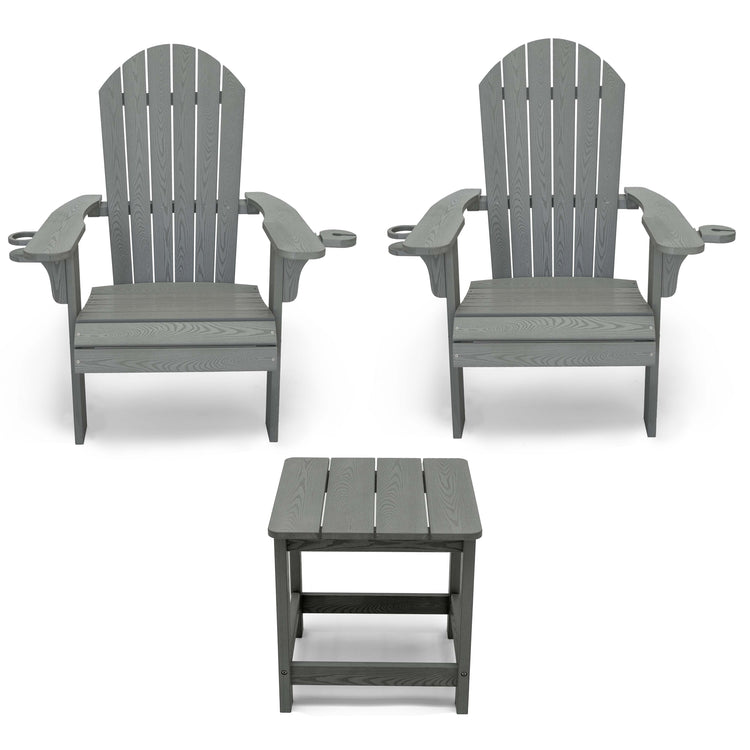 Westley All Weather Outdoor Patio Adirondack Chair (3PC SET)