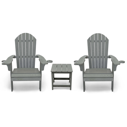 Westley All Weather Outdoor Patio Adirondack Chair (3PC SET)