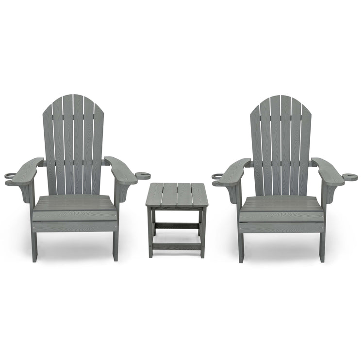 Westley All Weather Outdoor Patio Adirondack Chair (3PC SET)