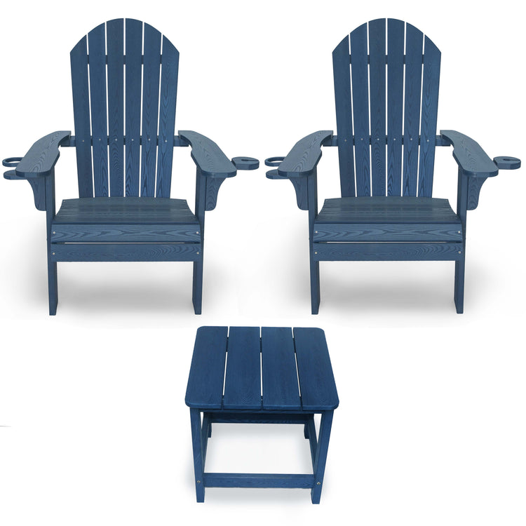 Westley All Weather Outdoor Patio Adirondack Chair (3PC SET)