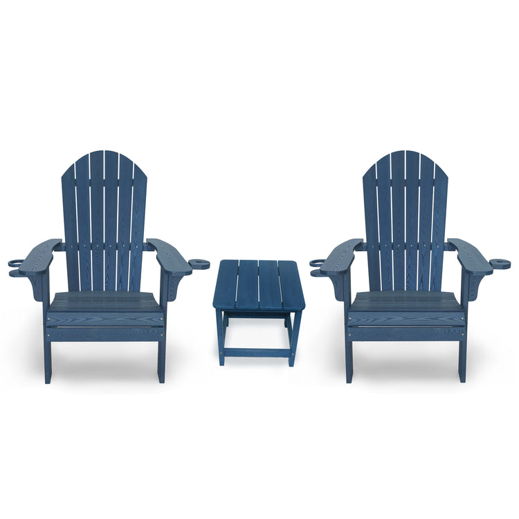 Westley All Weather Outdoor Patio Adirondack Chair (3PC SET)